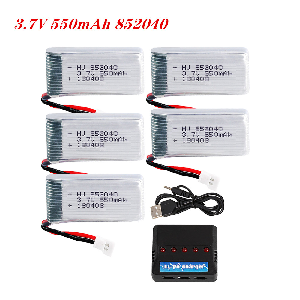 Rc Helicopter Charger - 3.7V 550mAh 25C Lipo Battery 852040