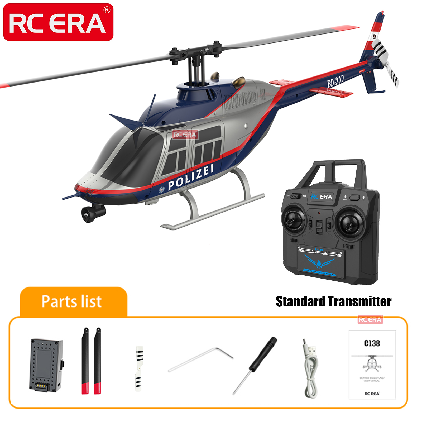 RC ERA C138 BELL 206 Jet Range - Rc Helicopter Gyro 评论和价格