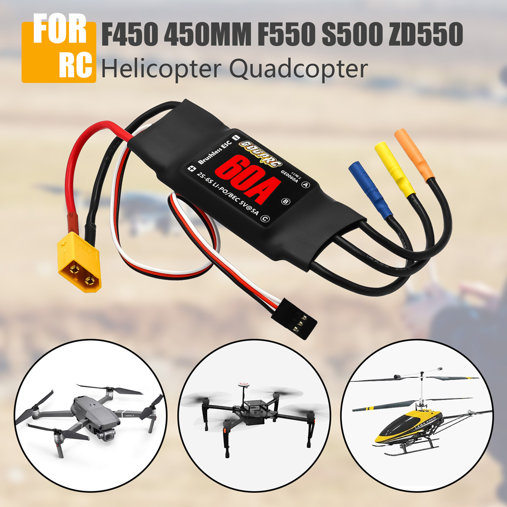 60A Brushless ESC 2-6S Electri - Rc Helicopter Electric 评论和价格