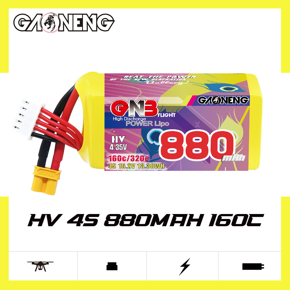 GNB 4S 880mAh 15.2V 160C/320C  - Rc Helicopter Parts 评论和价格