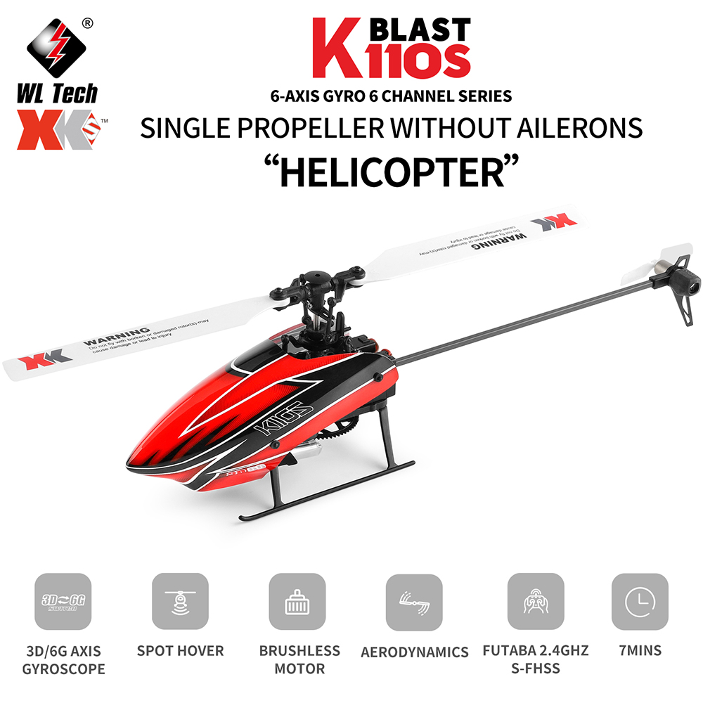 Wltoys XK K110S 6CH 3D 6G Syst - Rc Helicopter Single Rotor 评论和价格