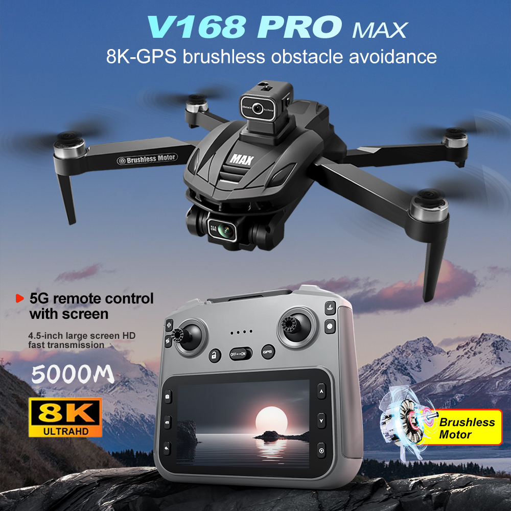V168 PRO Max GPS Drone 8K Prof - Rc Helicopter Case 评论和价格