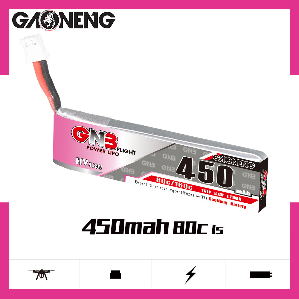 GNB HV 1S 3.8V 450mAh 80C/160C - Rc Helicopter Parts 评论和价格