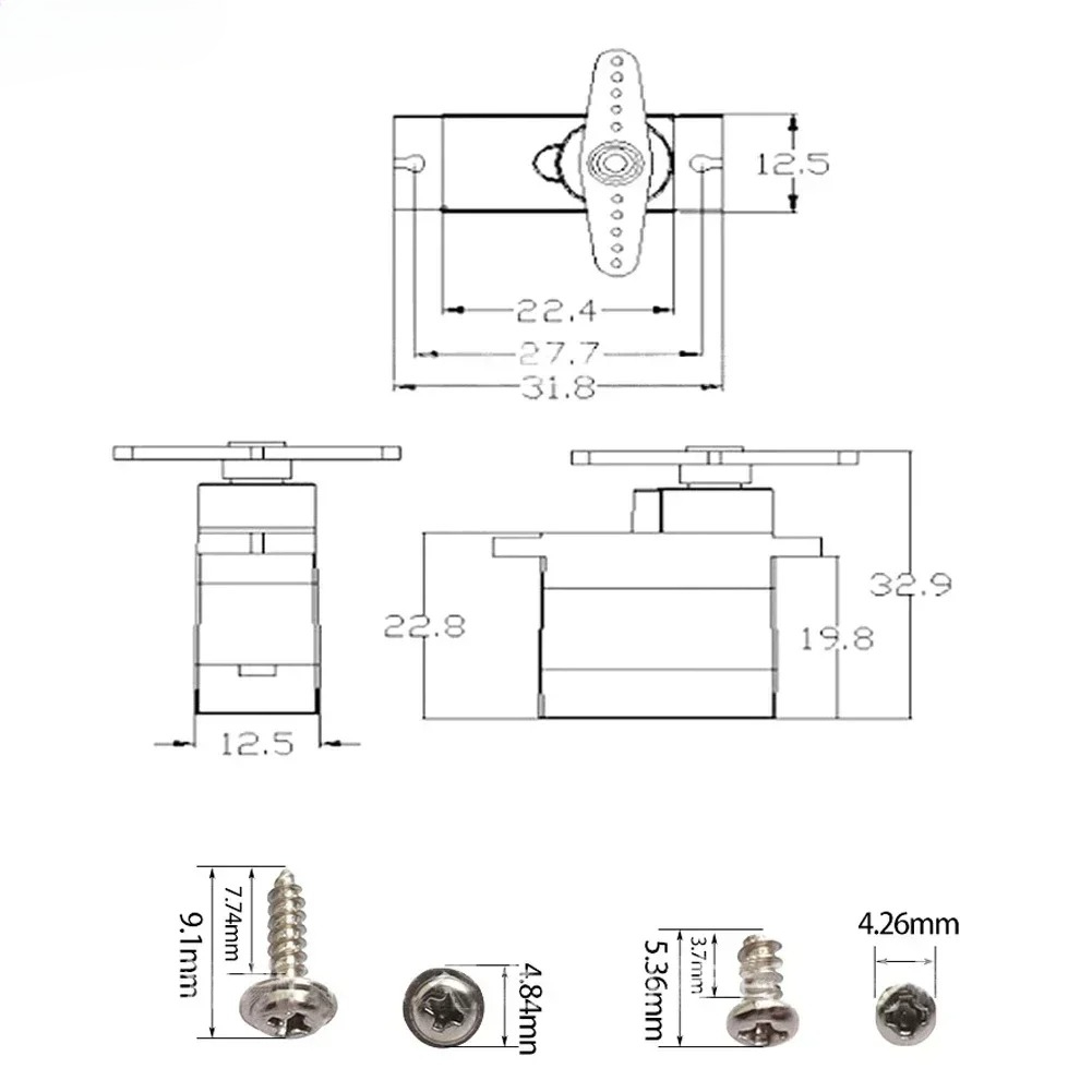 4PCS 9g SG92R Micro Servo Plas - Rc Helicopter Servo 评论和价格