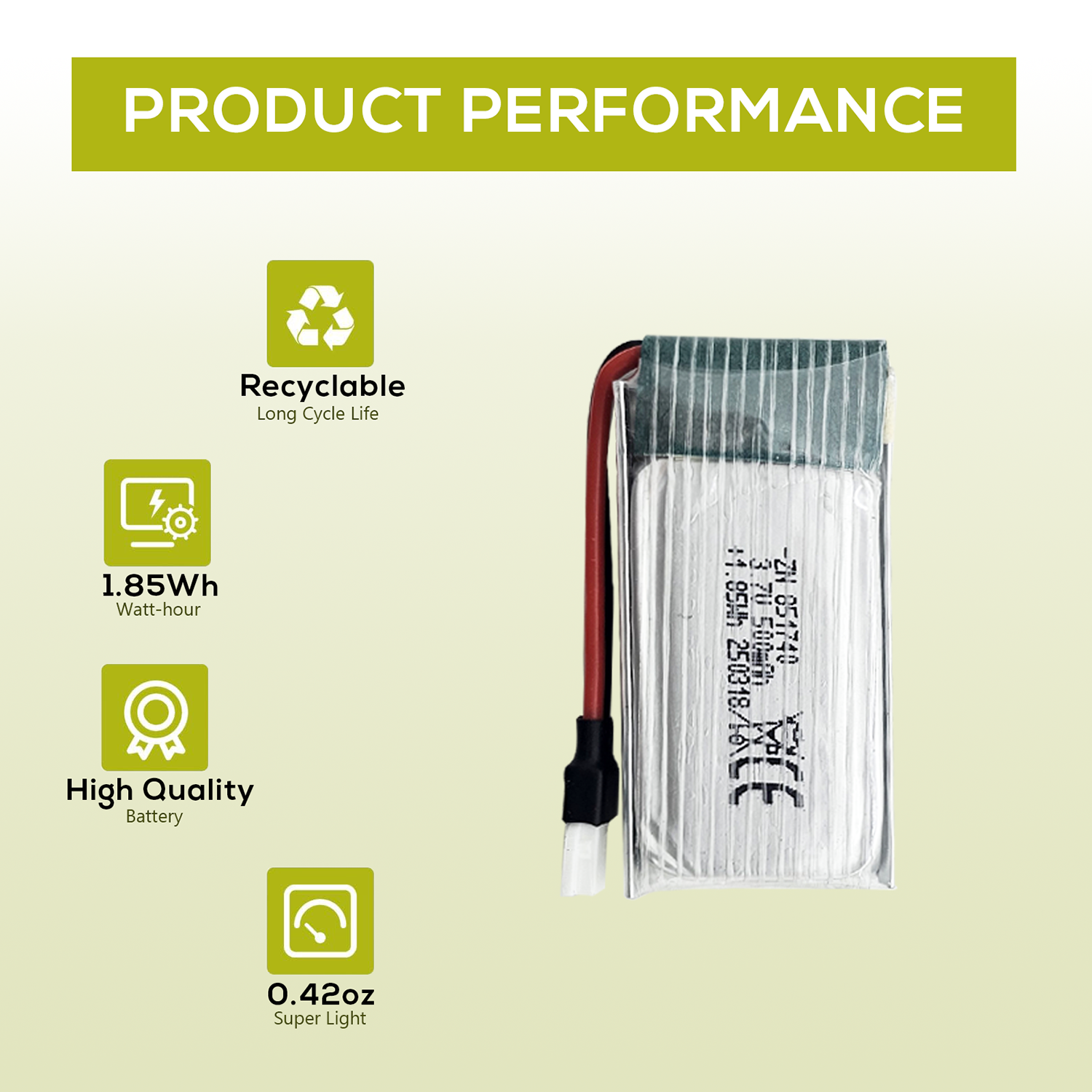 5Pcs 3.7V 500mAh LiPo Batterie - Rc Helicopter Charger 评论和价格