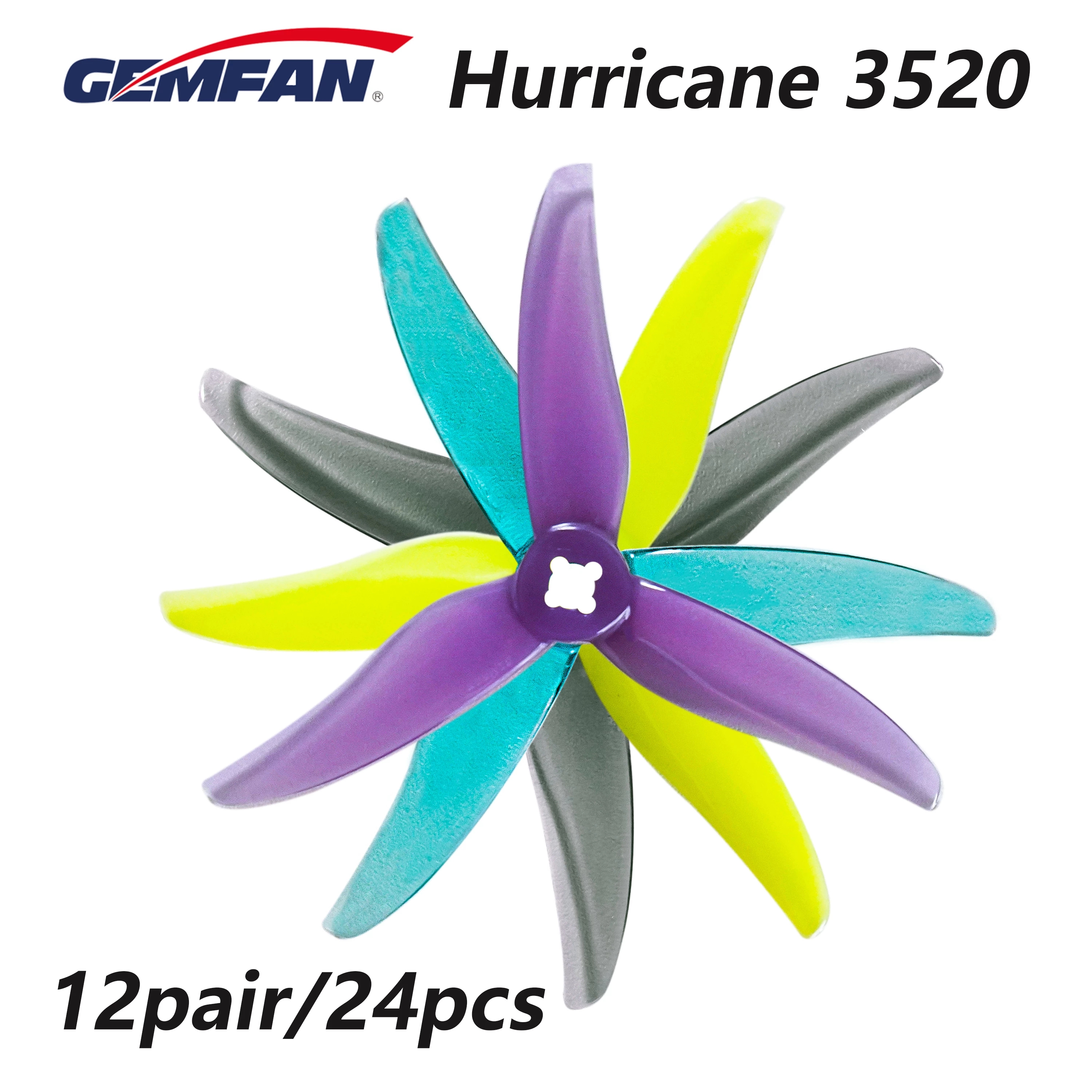 24pcs/12pairs Gemfan Hurricane - Rc Helicopter Blade 评论和价格